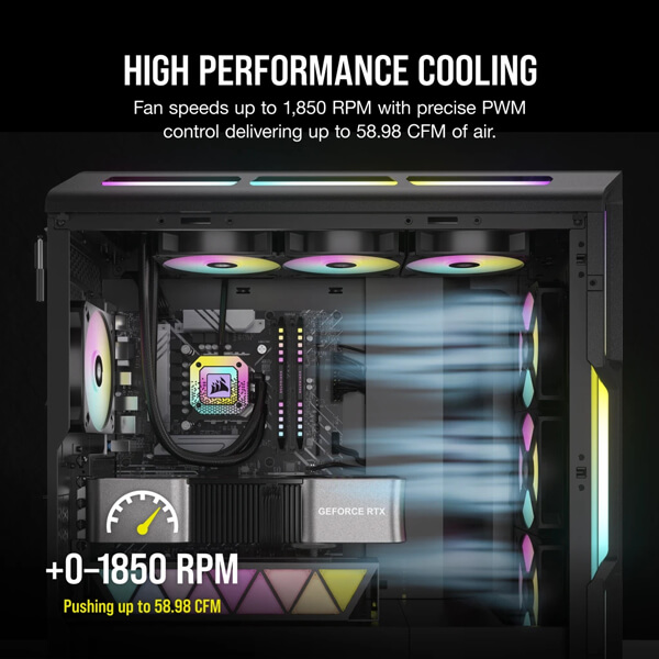 Corsair iCUE AR120 Digital RGB 120mm PWM Cabinet Fan (Triple Pack)